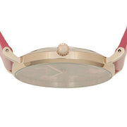 Coach Perry Floral Motif Fawn Dial Pink Leather Strap Watch for Women - 14503442