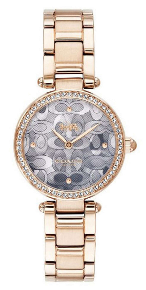 Coach Park Crystal Dial Rose Gold Steel Strap Watch for Women  - 14503226