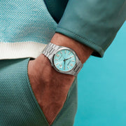Citizen Tsuyosa Automatic Turquoise Dial Silver Steel Strap Watch For Men - NJ0151-88M