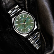 Citizen Tsuyosa Automatic Camouflage Green Dial Silver Steel Strap Watch For Men - NJ0159-86X