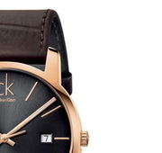 Calvin Klein City Chronograph Brown Dial Brown Leather Strap Watch for Men - K2G2G6G3