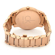 Calvin Klein City White Dial Rose Gold Steel Strap Watch for Men - K2G21646