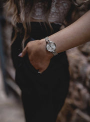 Calvin Klein Authentic Silver Dial Silver Mesh Bracelet Watch for Women - K8G23126