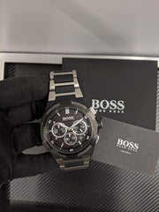 Hugo Boss Supernova Black Dial Two Tone Steel Strap Watch for Men - 1513368