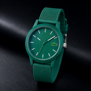 Lacoste 12.12 Cyan Green Dial Cyan Green Silicon Strap Watch for Men  - 2011192