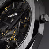 D1 Milano Ultra Thin Two Tone Black Steel Strap Watch for Men - D1-UTBJ31