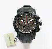 Burberry The Endurance Chronograph Black Dial Black Rubber Strap Watch For Men - BU9802