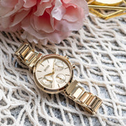 Hugo Boss Flawless Chronograph Gold Dial Gold Steel Strap Watch for Women - 1502532