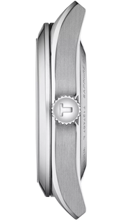 Tissot Gentleman Powermatic 80 Silicium Ice Blue Silver Steel Strap Watch For Men - T127.407.11.351.00