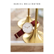 Daniel Wellington Petite Roselyn White Dial Red Nylon Strap Watch For Women - DW00100291