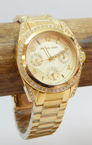 Michael Kors Blair Gold Dial Gold Steel Strap Watch for Women - MK5639