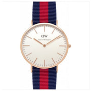 Daniel Wellington Classic Oxford White Dial Two Tone NATO Strap Watch For Men - DW00100001