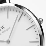 Daniel Wellington Classic Glasgow White Dial Two Tone NATO Strap Watch For Men - DW00100018
