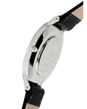 Daniel Wellington Classic Sheffield White Dial Black Leather Strap Watch For Men - DW00100020