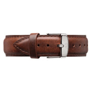 Daniel Wellington Classic St Mawes White Dial Brown Leather Strap Watch For Men - DW00100021