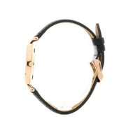 Daniel Wellington Petite Reading White Dial Black Leather Strap Watch For Women - DW00100173