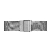 Daniel Wellington Petite Sterling Black Dial Silver Mesh Bracelet Watch For Women - DW00100218