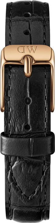Daniel Wellington Classic Petite Reading White Dial Black Leather Strap Watch For Women - DW00100229