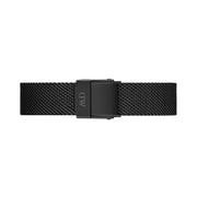 Daniel Wellington Petite Ashfield Black Dial Black Mesh Strap Watch For Women - DW00100246