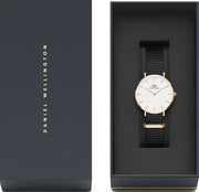 Daniel Wellington Classic Petite Cornwall White Dial Green NATO Strap Watch For Women - DW00100253