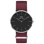 Daniel Wellington Classic Roselyn Black Dial Red NATO Strap Dial Watch For Women - DW00100270