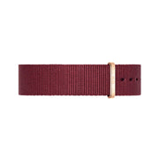 Daniel Wellington Classic Roselyn Black Dial Maroon Nylon Strap Watch For Women - DW00100269