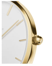Daniel Wellington Classic Petite Evergold White Dial Gold Mesh Bracelet Watch For Women - DW00100346
