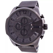 Diesel Mega Chief Chronograph Black Dial Black Mesh Strap Watch For Men - DZ4527