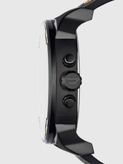 Diesel Mr Daddy 2.0 Chronograph Black Dial Black Leather Strap Watch For Men - DZ7350