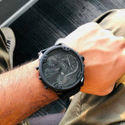 Diesel Mr Daddy 2.0 Chronograph Black Dial Black Steel Strap Watch For Men - DZ7396