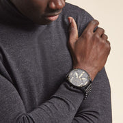 Diesel Mr. Daddy 2.0 Chronograph Black Dial Black Steel Strap Watch For Men - DZ7435