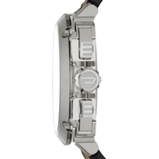 Diesel BAMF Chronograph Beige Dial Brown Leather Strap Watch For Men - DZ7343