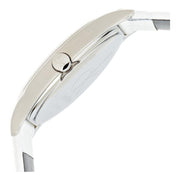 Calvin Klein Skirt White Dial White Leather Strap Watch for Women - K2U231K6