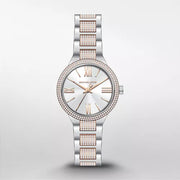 Michael Kors Taryn Quartz White Dial Two Tone Steel Strap Watch For Women - MK4461