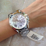 Michael Kors Bradshaw Chronograph Silver Dial Silver Steel Strap Watch for Men - MK5535
