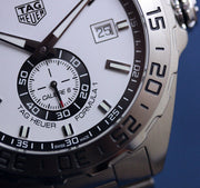 Tag Heuer Formula 1  Calibre 6 Automatic White Dial Silver Steel Strap Watch for Men - WAZ2013.BA0842