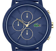 Lacoste 12.12 Blue Dial Blue Silicon Strap Watch for Men - 2011248