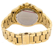 Michael Kors Everest Chronograph Blue Dial Gold Steel Strap Watch for Women - MK5754