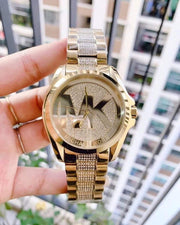 Michael Kors Bradshaw Gold Dial Gold Steel Strap Watch for Women - MK6487