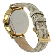 Michael Kors Addyson Quartz Gold Dial Gold Leather Strap Watch for Women - MK2952