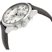Tissot Chrono XL Silver Dial Brown Leather Strap Watch For Men - T116.617.16.037.00