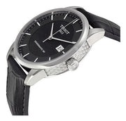 Tissot T Classic Luxury Black Dial Black Leather Strap Watch For Men - T086.407.16.051.00