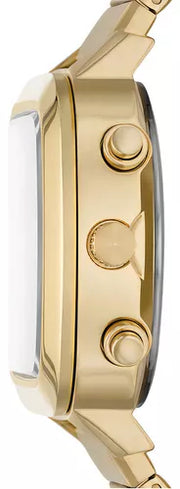 Fossil Retro Analog-Digital Gold Dial Gold Steel Strap Watch for Men - FS5889