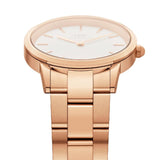 Daniel Wellington Iconic Link White Dial Gold Steel Strap Watch For Men - DW00100343