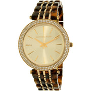 Michael Kors Darci Gold Dial Brown Two Tone Steel Strap Watch for Women - MK4326