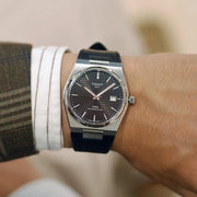 Tissot PRX Powermatic 80 Black Dial Black Leather Strap Watch for Men - T137.407.16.051.00