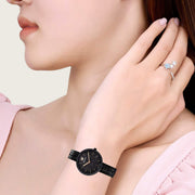 Swarovski Cosmopolitan PVD Black Dial Black Steel Strap Watch for Women - 5547646
