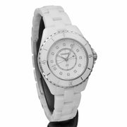 Chanel J12 Quartz Diamonds White Dial White Steel Strap Watch for Women - J12 H5703