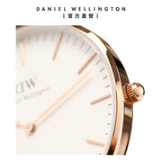 Daniel Wellington Classic Bristol White Dial Brown Leather Strap Watch For Men - DW00100009