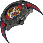 Gucci Dive Tiger Blue and Red Dial Blue Red Blue Nylon Strap Watch For Men - YA136215